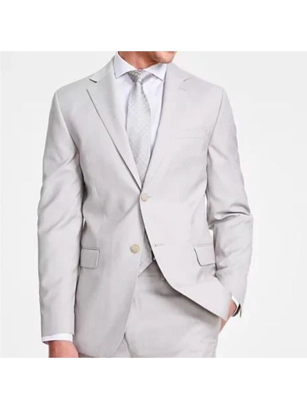 DKNY Men's Modern-Fit Natural Neat Suit Jacket Blazer Sport Coat 43 Reg